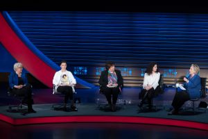 Tamara Chergoleishvili, Carrie Gracie, Yevgenia Albats, Ece Temelkuran, and Hillary Rodham Clinton