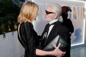 Cate Blanchett and Karl Lagerfeld