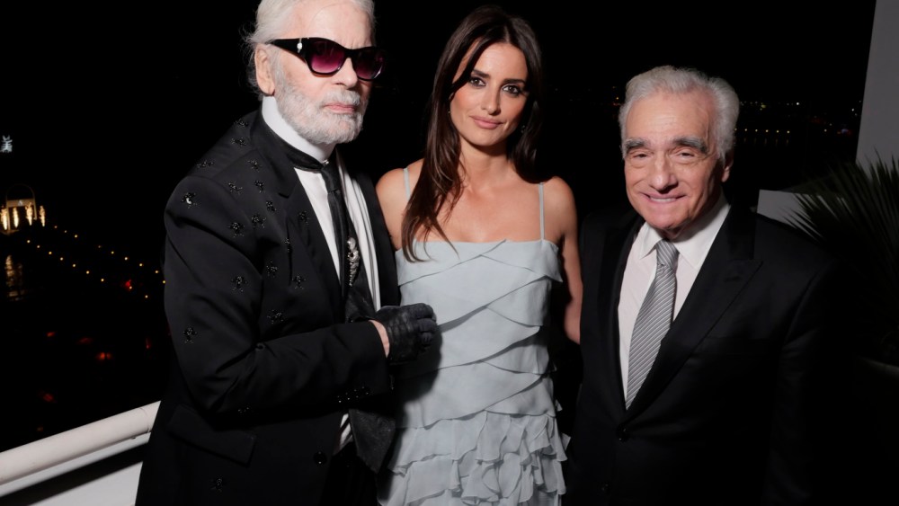 Karl Lagerfeld, Penelope Cruz and Martin Scorsese