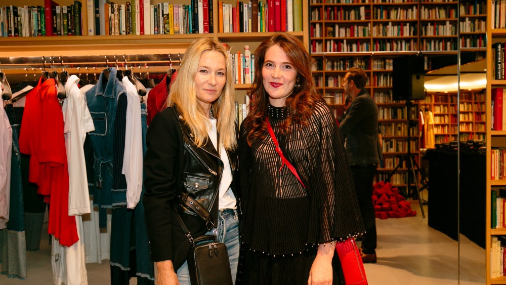 Julie de Libran and Juliette Minchin at Sonia Rykiel's Pavé party
