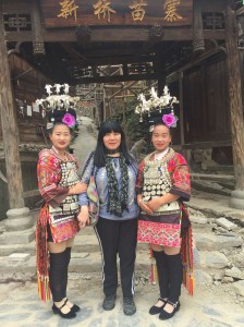 Anna Sui at the SistersÕ Meal Festival in Guizhou, China.