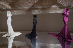 Haute couture creations by the late Azzedine Alaia are on display as part of an exhibition at London's Design Museum