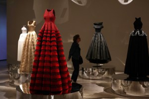 Haute couture creations by the late Azzedine Alaia are on display as part of an exhibition at London's Design Museum