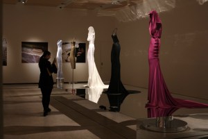 Haute couture creations by the late Azzedine Alaia are on display as part of an exhibition at London's Design Museum