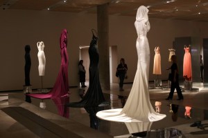 Haute couture creations by the late Azzedine Alaia are on display as part of an exhibition at London's Design Museum