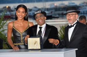 Spike Lee, Laura Harrier and Barry Alexander Brown