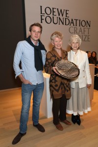 Finalist poses with their work at the Loewe Craft Prize 2018 at The Design Museum on May 3, 2018 in London, England.