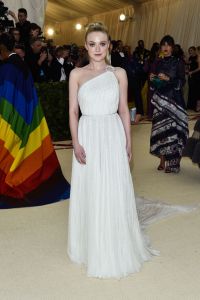 Dakota Fanning in custom Ralph Lauren Collection, Met Gala 2018