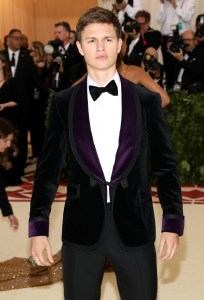 Ansel Elgort in Ralph Lauren Purple Label, Met Gala 2018