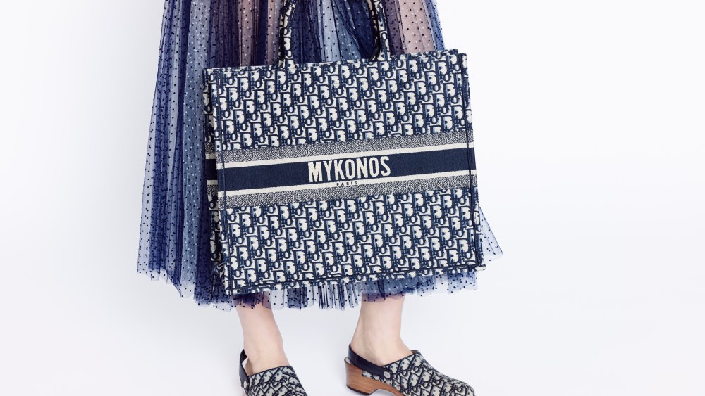A Dior Book Tote created for the pop-up store in Mykonos.