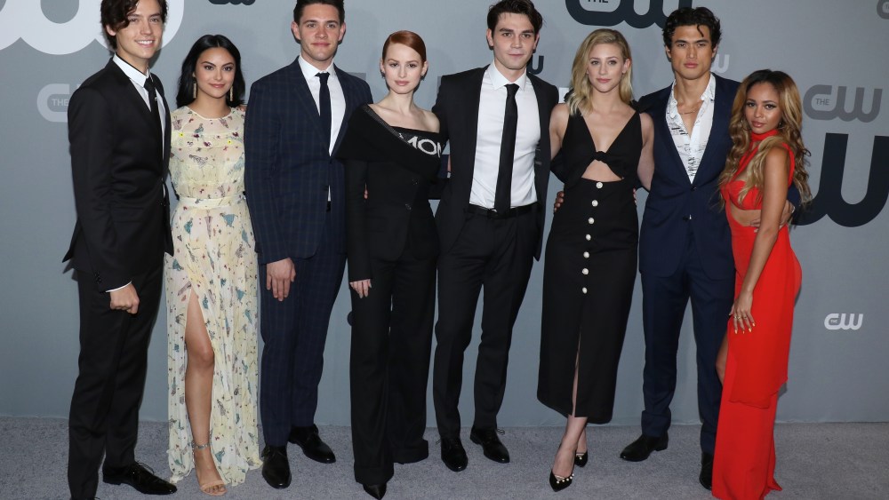 Cole Sprouse, Camila Mendes, Casey Cott, Madelaine Petsch, KJ Apa, Lili Reinhart, Charles Melton and Vanessa MorganThe CW Network Upfront Presentation, Arrivals, New York, USA - 17 May 2018