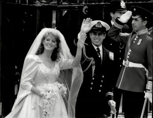 Prince Andrew and Sarah Ferguson on their wedding day
