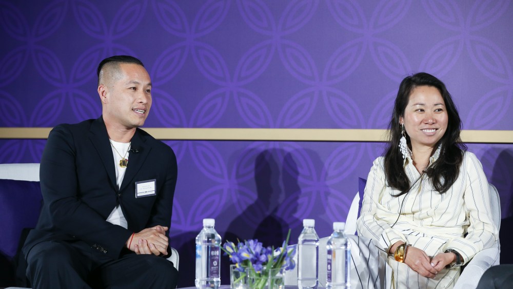 Designer Phillip Lim (left) and Wen Zhou ( right) at WWD's China summit in Xian.