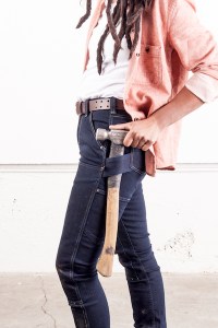women in work wear jeans