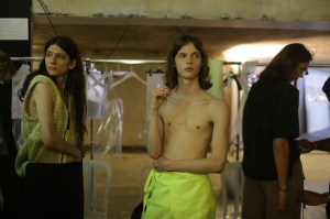 Backstage at Acne Studios Men's Spring 2019
