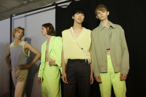 Backstage at Acne Studios Men's Spring 2019