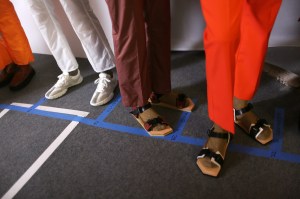 Backstage at Acne Studios Men's Spring 2019