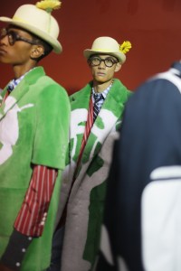 Backstage at Thom Browne Men's Spring 2019