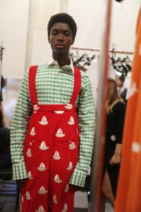 Backstage at Thom Browne Men's Spring 2019
