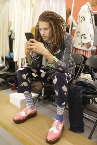 Backstage at Thom Browne Men's Spring 2019