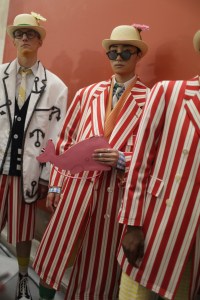 Backstage at Thom Browne Men's Spring 2019