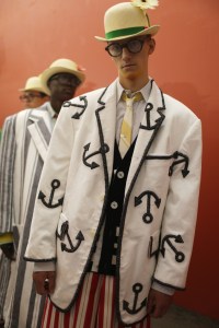 Backstage at Thom Browne Men's Spring 2019