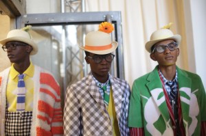 Backstage at Thom Browne Men's Spring 2019