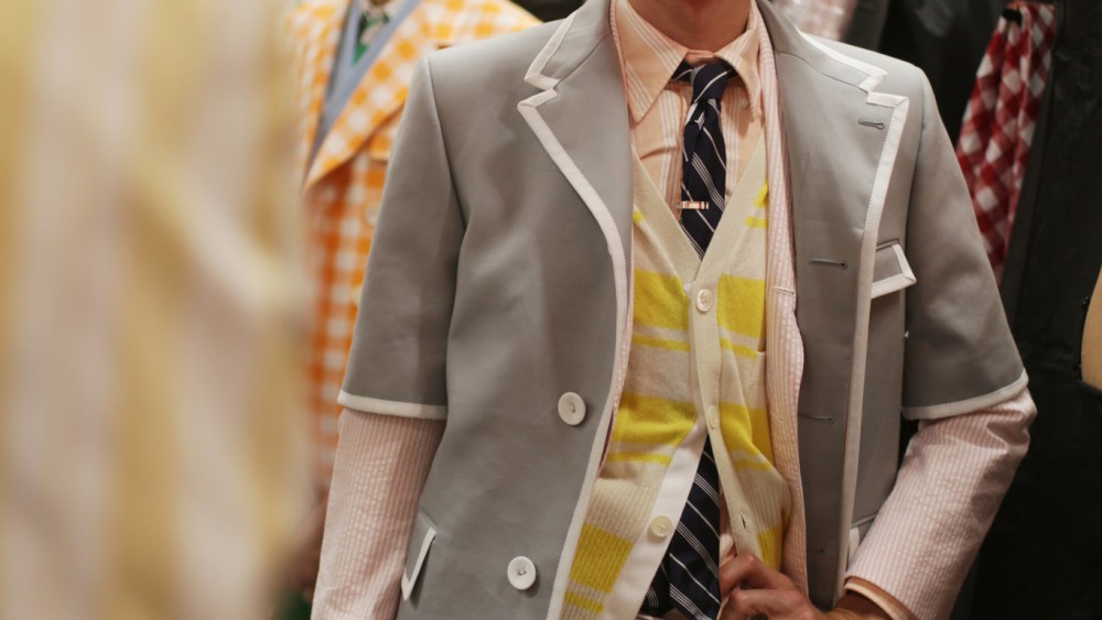 Backstage at Thom Browne Men's Spring 2019