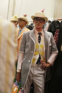 Backstage at Thom Browne Men's Spring 2019
