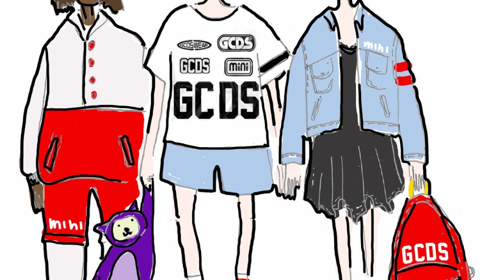 A sketch from GCDS Mini children's wear collection.