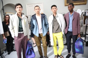 Backstage at Hermès Mens Spring 2019
