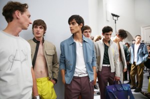 Backstage at Hermès Mens Spring 2019