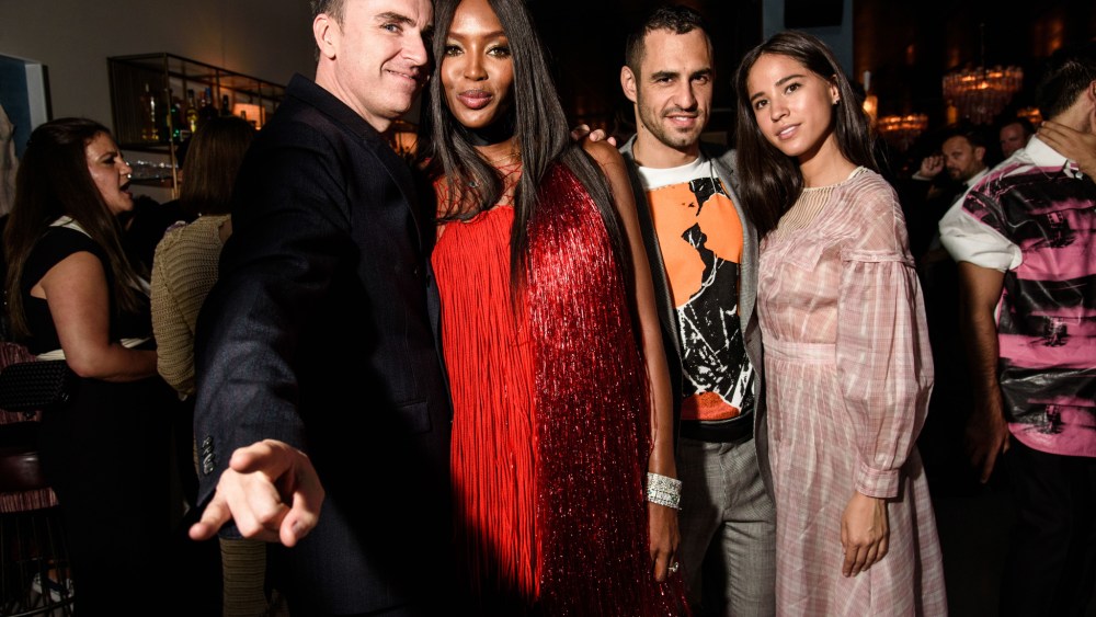 Raf Simons, Naomi Campbell, Jean-Georges d'Orazio and Kelsey Asbille