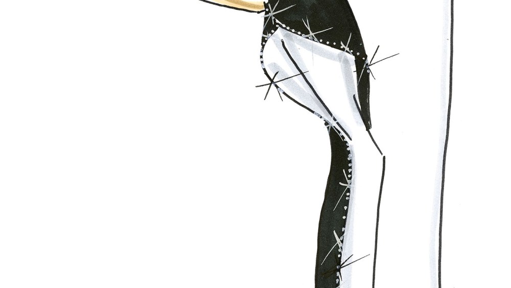 A couture sketch from Armani Privé.