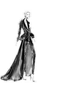 A couture sketch from Elie Saab.
