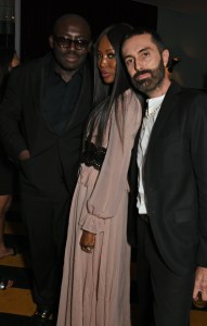 Edward Enninful, Naomi Campbell and Giambattista Valli