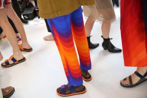 Backstage at Dries Van Noten Men's Spring 2019