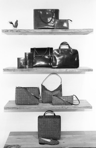 Handbags on display in the Kate Spade store on March 27, 2000 in New York...Article title: "Kate Spade Inks Deal for Eyewear License"