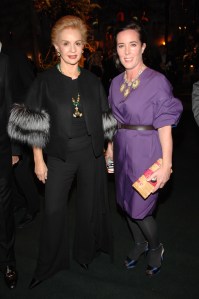 Fashion designer Carolina Herrera (L) and Kate Spade attend the 2007 7th on Sale party and awards ceremony at the 69th Regiment Armory in New York City.   .