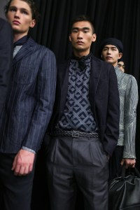 Backstage at Giorgio Armani Men's Spring 2019