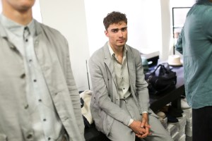 Backstage at Giorgio Armani Men's Spring 2019