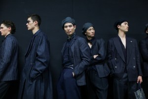 Backstage at Giorgio Armani Men's Spring 2019