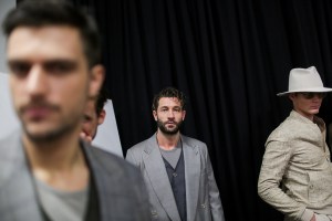 Backstage at Giorgio Armani Men's Spring 2019