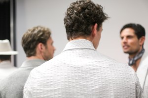 Backstage at Giorgio Armani Men's Spring 2019