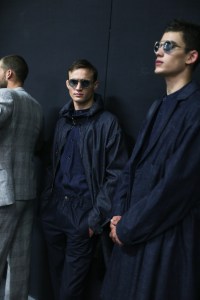 Backstage at Giorgio Armani Men's Spring 2019