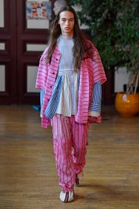 Model on the catwalk