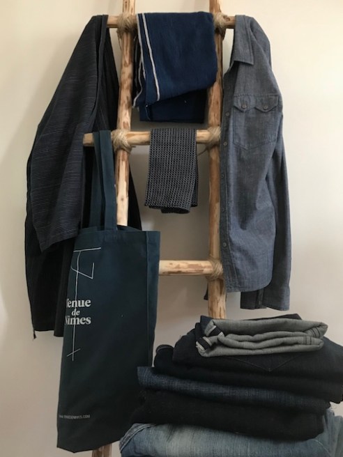 denim on a chair