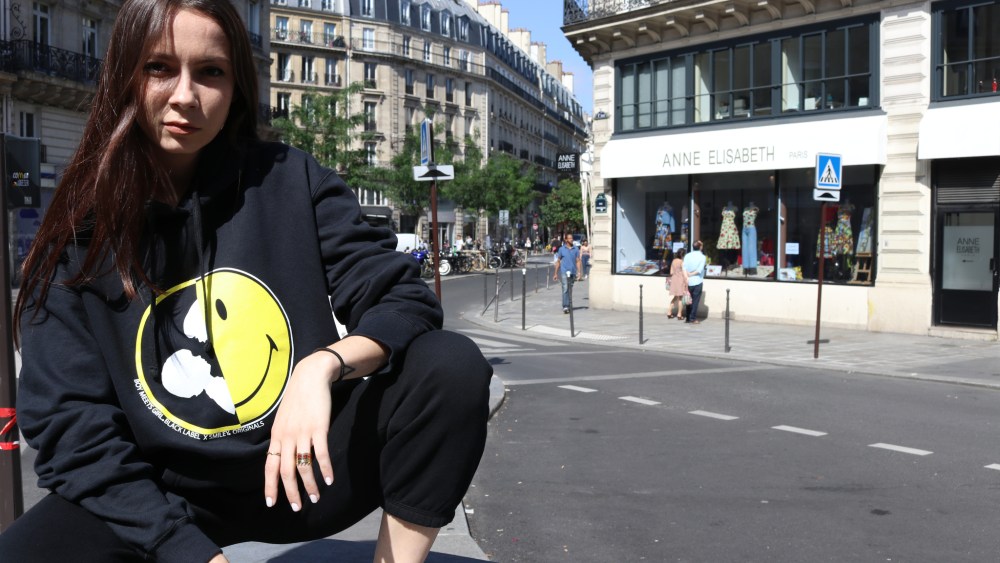 A look from the Boy Meets Girl Black Label x Smiley Originals collection.