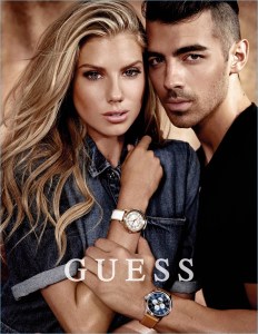 Joe Jonas and Charlotte McKinney for GUESS Watches 2017