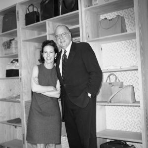 Designer Kate Spade with Steve Ruzow, Kate Spade CEO on March 13, 1998 in New York...Article title: 'Ruzow Joins Kate Spade In CEO PostKate Spade, New York
